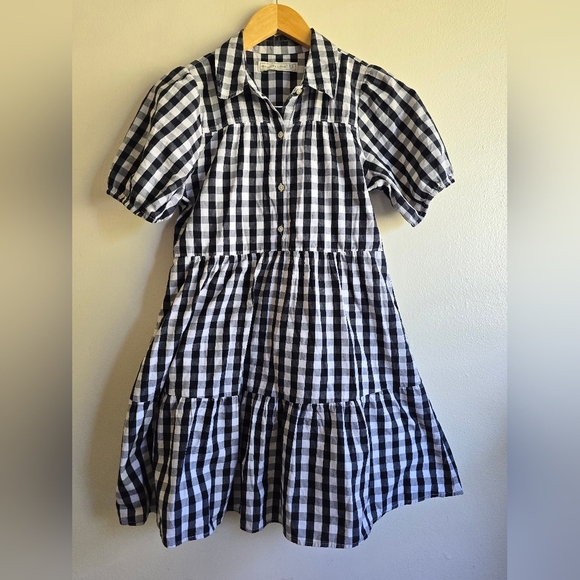 Abercrombie‎ & Fitch, Poplin Collared Shirt Dress, Navy and White, Size XS - Picture 5 of 11